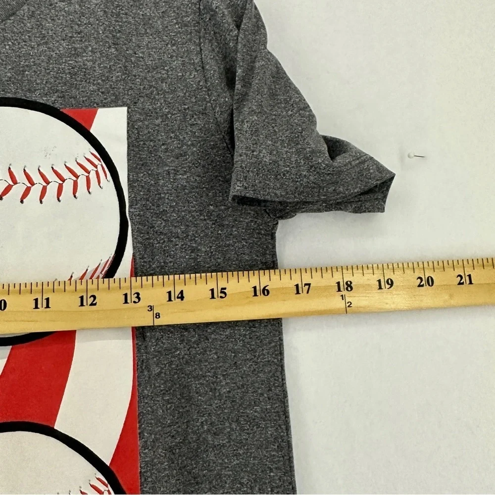 Tek Gear Baseball Graphic T Shirt Youth Boys Size M Gray‎